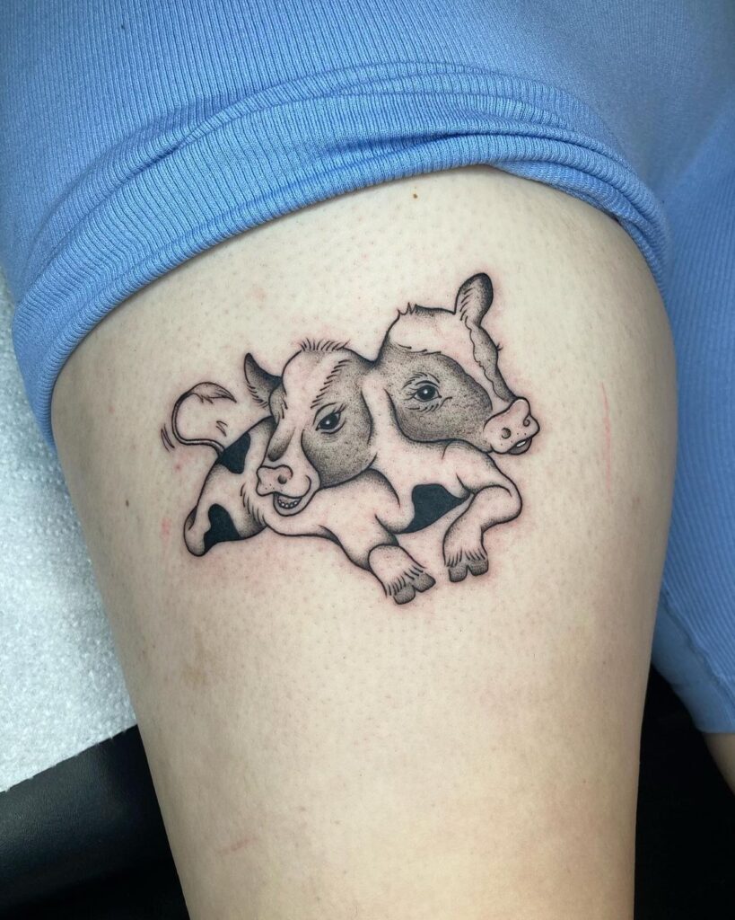 TwoHeaded Calf SemiPermanent Tattoo Lasts 12 weeks Painless and easy  to apply Organic ink Browse more or create your own  Inkbox   SemiPermanent Tattoos